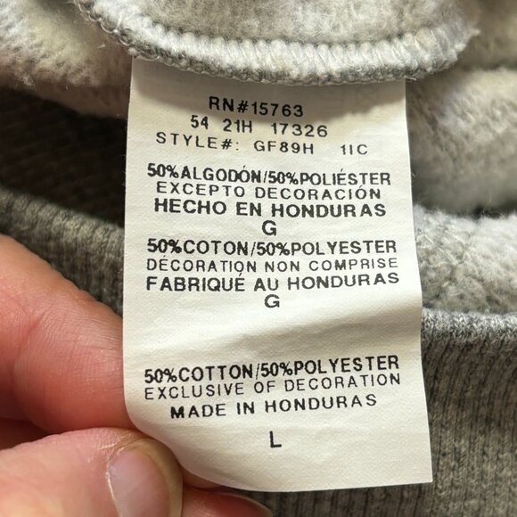 CHAMPION Gel Script Powerblend Fleece Hoodie Pullover in Oxford Gray MEN'S L - Picture 9 of 11